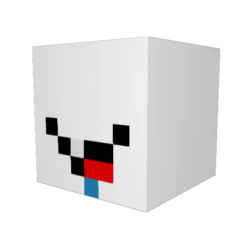 GT081 Minecraft avatar head, 3D render