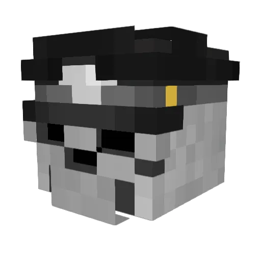 GT1525 Minecraft avatar head, 3D render