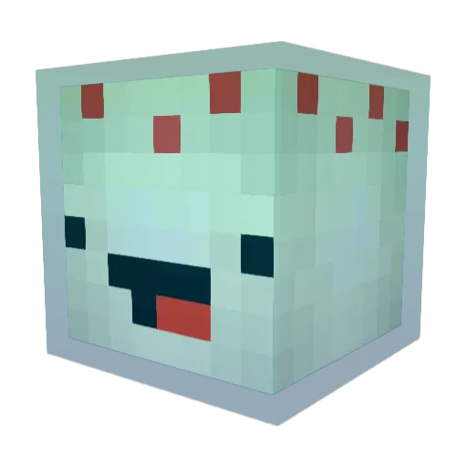 GT8 Minecraft avatar head, 3D render