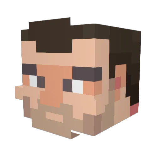 GTA4Online Minecraft avatar head, 3D render