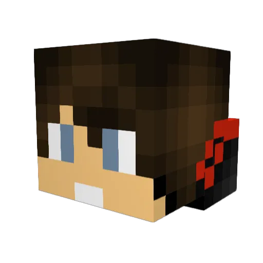 GTAONLINEBOSS Minecraft avatar head, 3D render