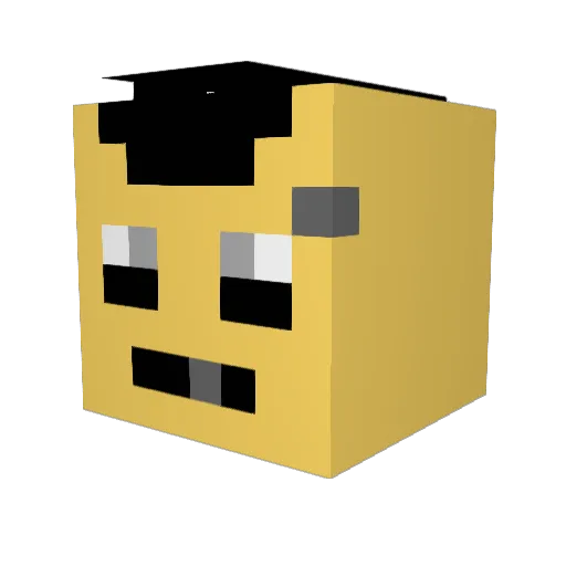 GTA_VI Minecraft avatar head, 3D render