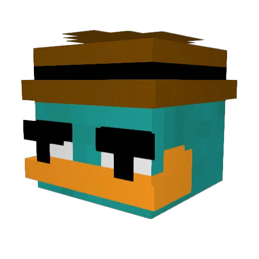 GTDPlasma Minecraft avatar head, 3D render