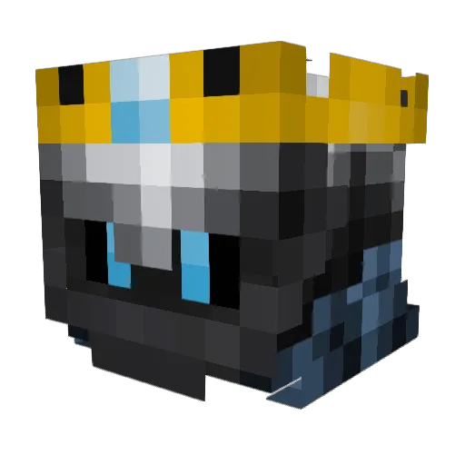 GTG3 Minecraft avatar head, 3D render