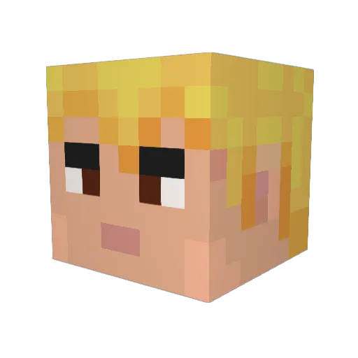 GTO99 Minecraft avatar head, 3D render