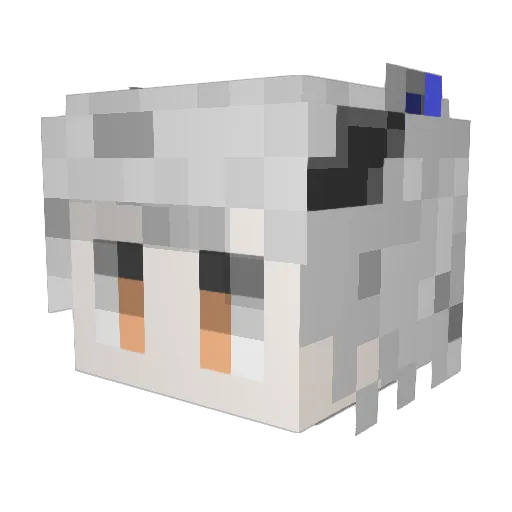 GTR69 Minecraft avatar head, 3D render