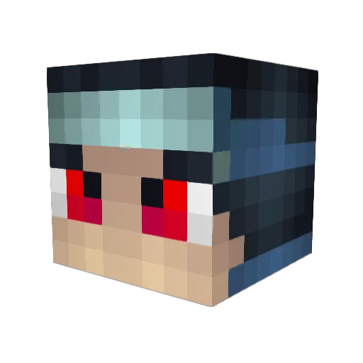 GTRxAustin Minecraft avatar head, 3D render