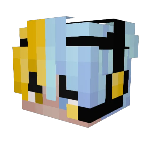 GTS_TW Minecraft avatar head, 3D render