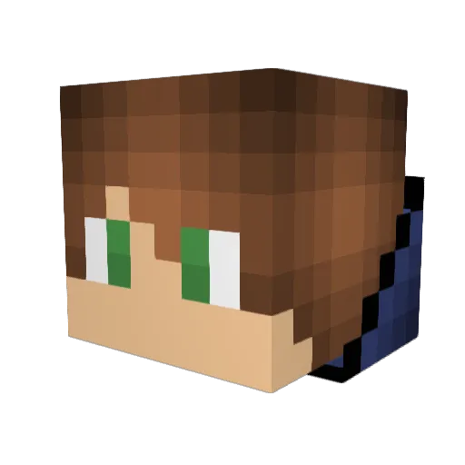 GTT22 Minecraft avatar head, 3D render