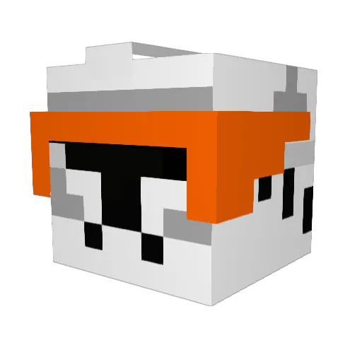 GTTeric Minecraft avatar head, 3D render