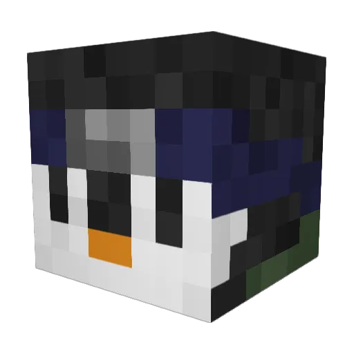 GTWX Minecraft avatar head, 3D render