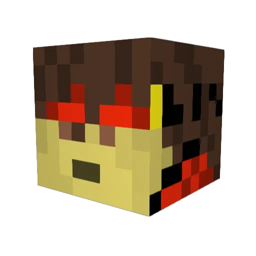 GT_210 Minecraft avatar head, 3D render