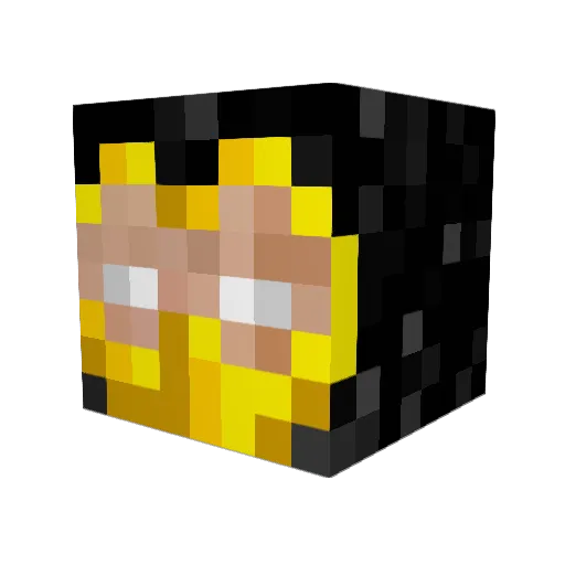 GT_SERTIM2 Minecraft avatar head, 3D render