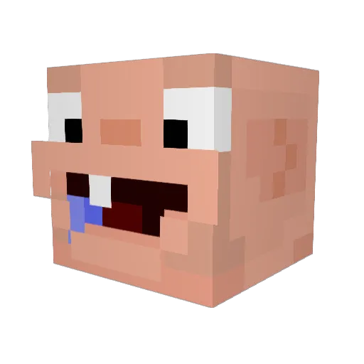 GT_biker Minecraft avatar head, 3D render