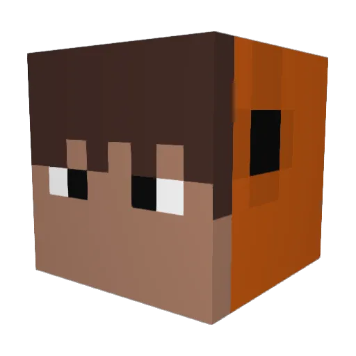 GTeoYT Minecraft avatar head, 3D render