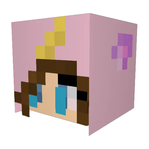GTheUnicorn Minecraft avatar head, 3D render