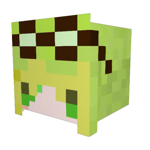 GToue Minecraft avatar head, 3D render