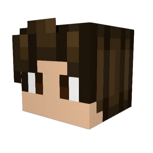 GTudela Minecraft avatar head, 3D render
