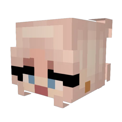 GU1NN355 Minecraft avatar head, 3D render