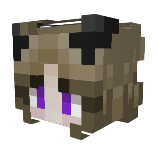 GUAN2005 Minecraft avatar head, 3D render
