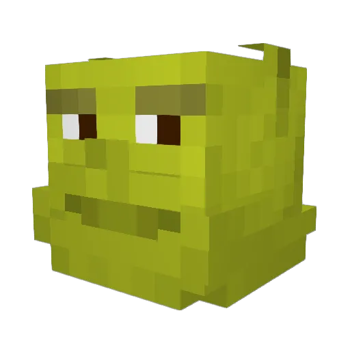 GUBL1N Minecraft avatar head, 3D render