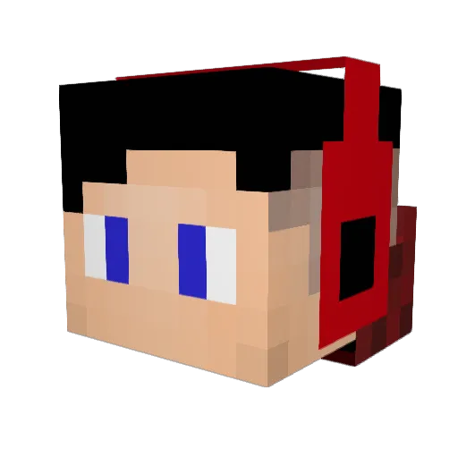 GUBRUXO Minecraft avatar head, 3D render
