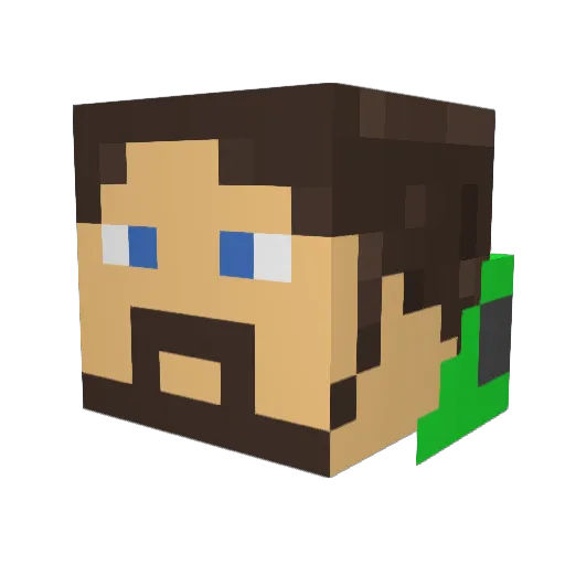 GUCCI_MEN Minecraft avatar head, 3D render