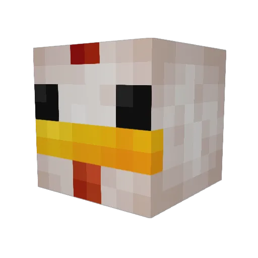 GUESS_WHU Minecraft avatar head, 3D render