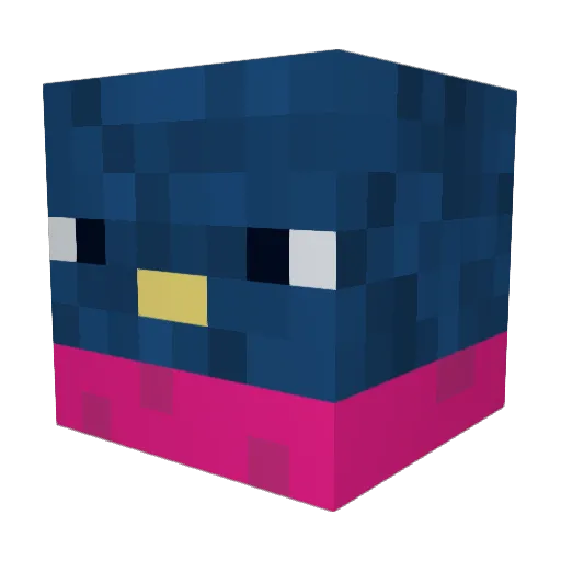 GUFAe Minecraft avatar head, 3D render