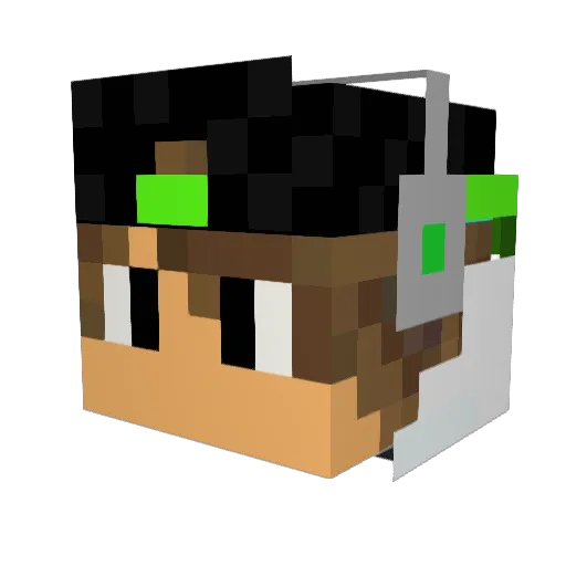 GUI333 Minecraft avatar head, 3D render