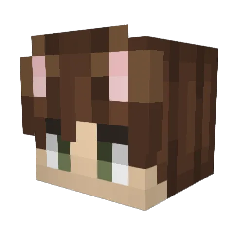GUILERKE Minecraft avatar head, 3D render