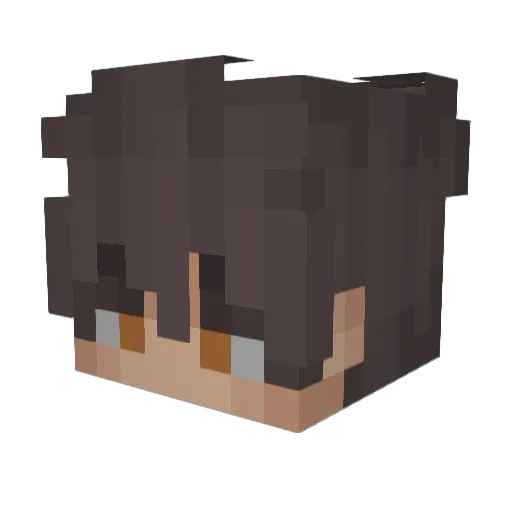 GUILLETV Minecraft avatar head, 3D render