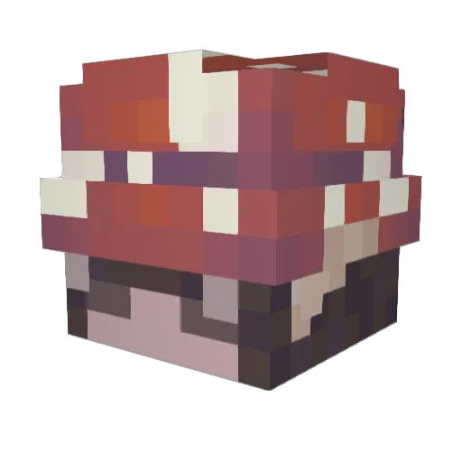 GUITAR_a Minecraft avatar head, 3D render