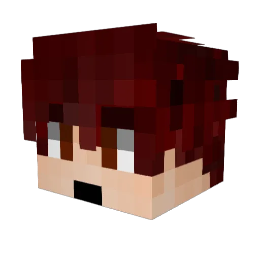 GUIZ02 Minecraft avatar head, 3D render