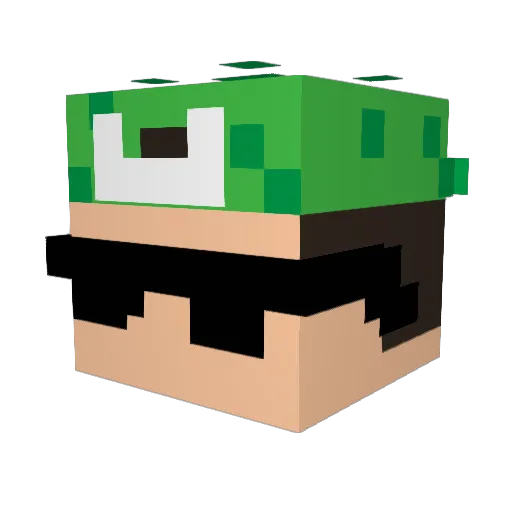GUI_xx_n7 Minecraft avatar head, 3D render