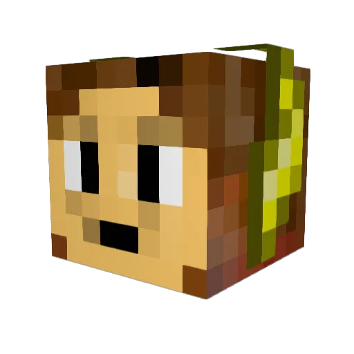 GUMBALL7 Minecraft avatar head, 3D render