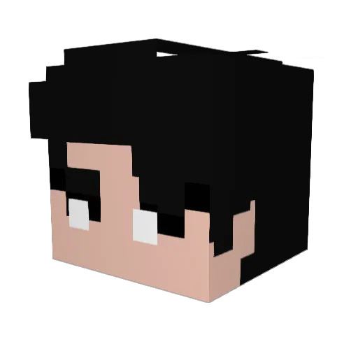 GUMMYBEARY Minecraft avatar head, 3D render