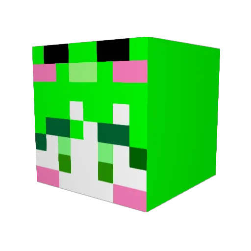 GUN0523 Minecraft avatar head, 3D render