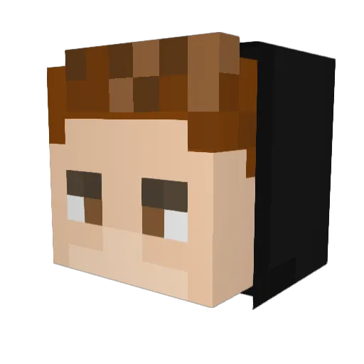 GUNABIMO Minecraft avatar head, 3D render