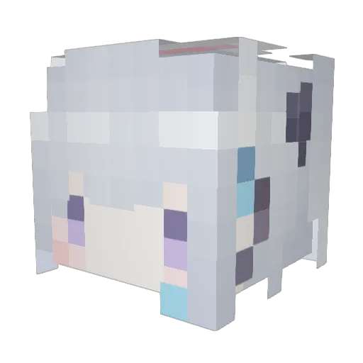 GUNCHOGA Minecraft avatar head, 3D render