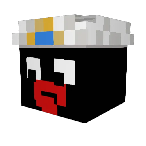 GUNDAM__ Minecraft avatar head, 3D render