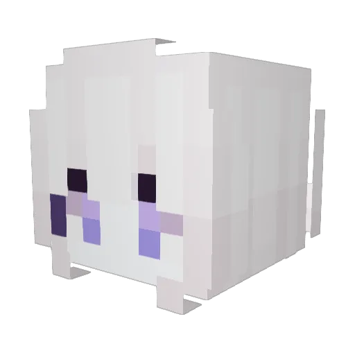 GUNDAq_q Minecraft avatar head, 3D render