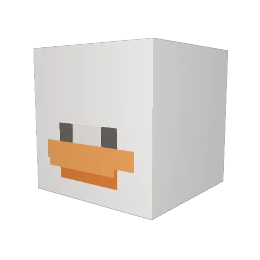 GUNMJ Minecraft avatar head, 3D render
