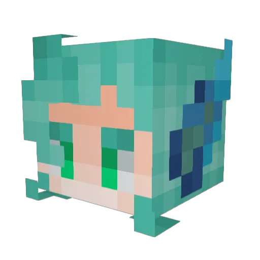 GUNNERR12 Minecraft avatar head, 3D render