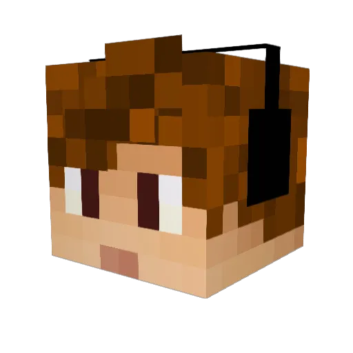 GUS2156 Minecraft avatar head, 3D render