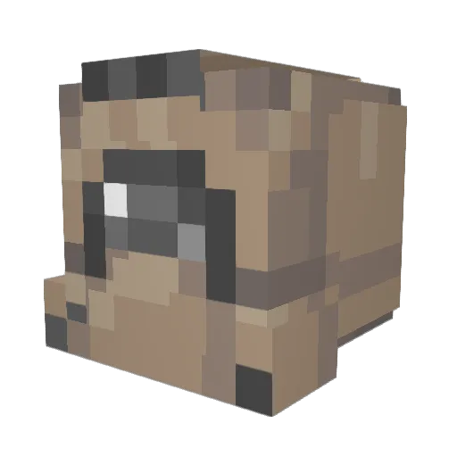GUSGUStheFUNBUS Minecraft avatar head, 3D render