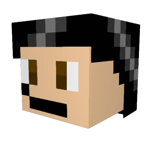 GUSOVSKI Minecraft avatar head, 3D render
