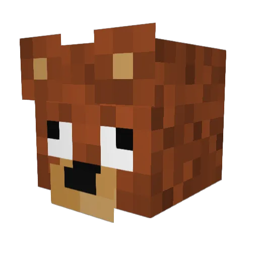 GUTAD Minecraft avatar head, 3D render