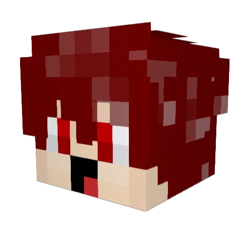 GUXTINBK_CLEAN Minecraft avatar head, 3D render