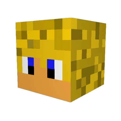 GUY06 Minecraft avatar head, 3D render